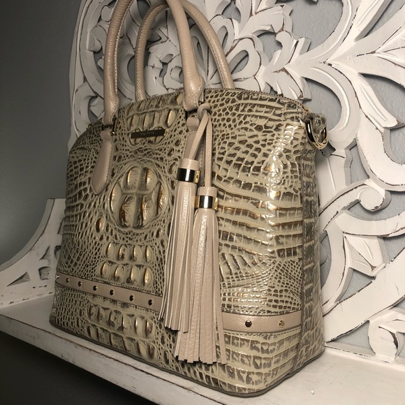 Brahmin Duxbury Satchel Silver Birch Birchside - Picture 4 of 8